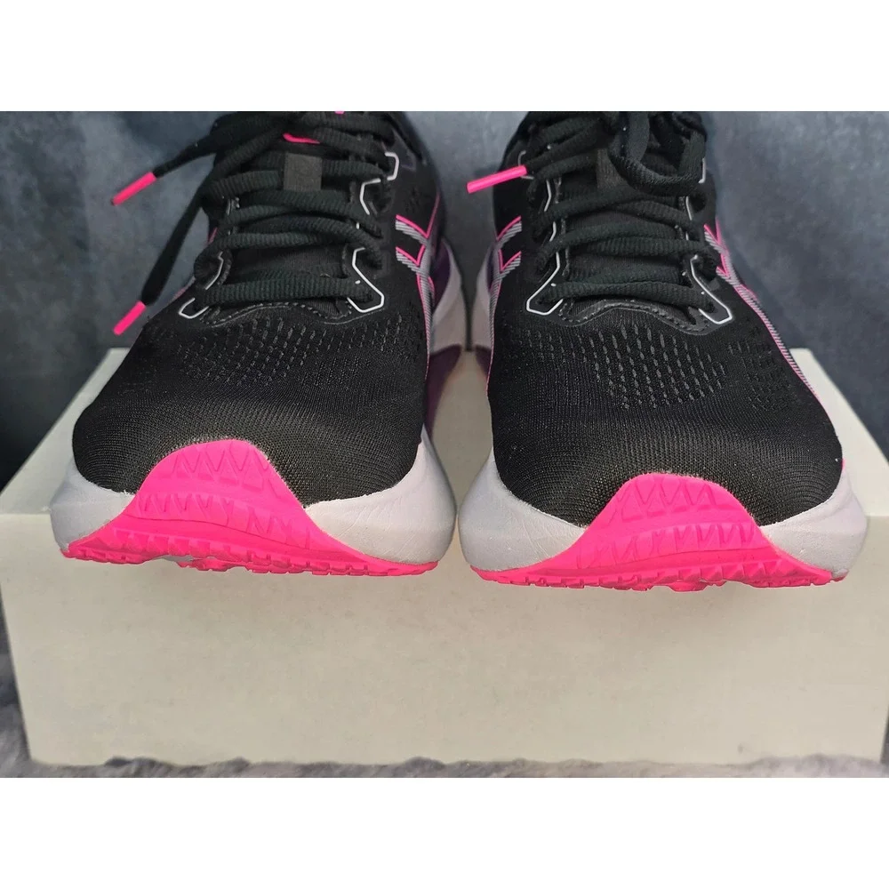 EUC ASICS Gel-Kayano 30 Black Pink Running Shoes Women 11 Wide 1012B503